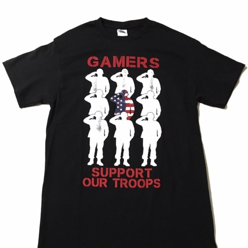 Gamers Support Our Troops Graphic Tee